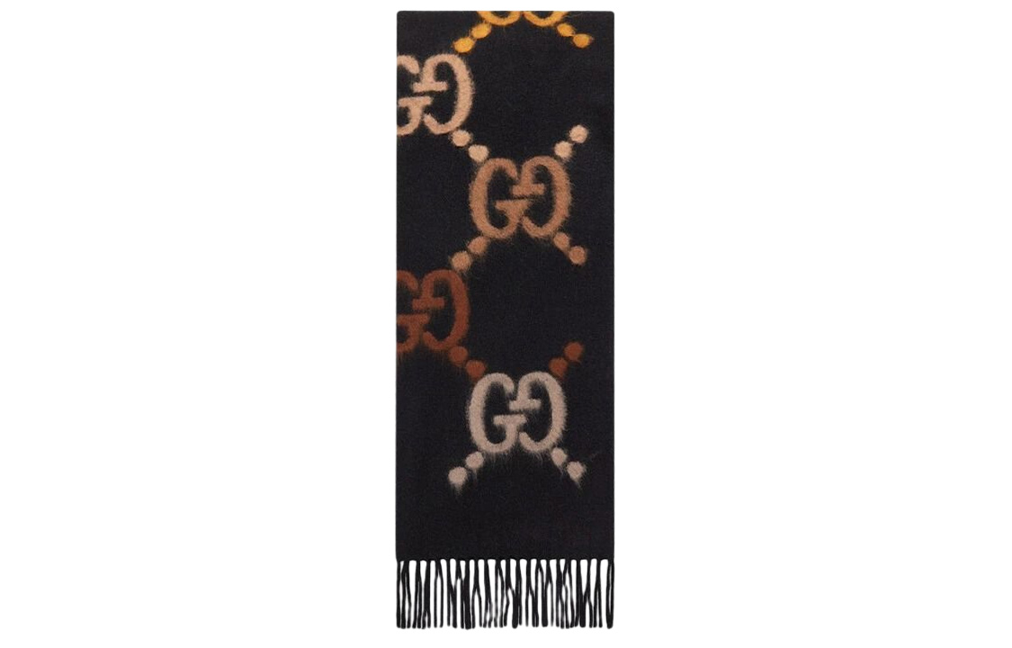 GUCCI Black Scarf with Multicolor GG Print. 675876-3G200-1064 圖 3