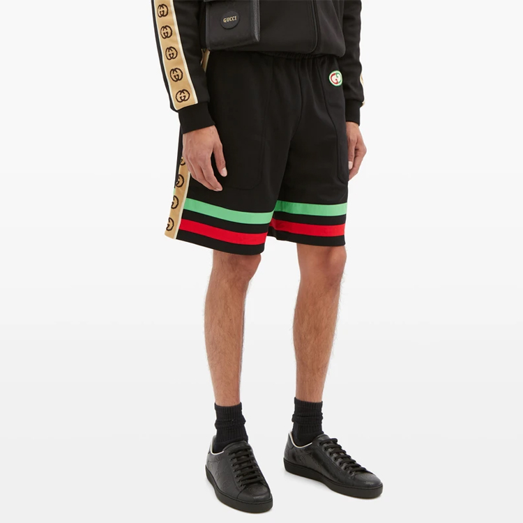 GUCCI Black Shorts with Side GG Stripe Trim 625344-XJCNQ-1082 圖 3