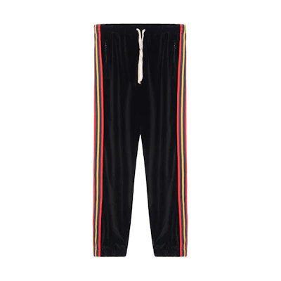 Gucci Black Side-Stripe Logo Knit Track Pants 572917XJA5W-1082