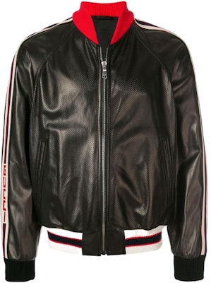 Gucci Jaket Bomber Zip-Up Berjalur Hitam 501174XG523-10568 Buy Gucci Jaket Bomber Zip-Up Berjalur Hitam 501174XG523-10568