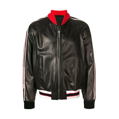 Gucci Black Striped Zip-Up Bomber Jacket 501174XG523-10568