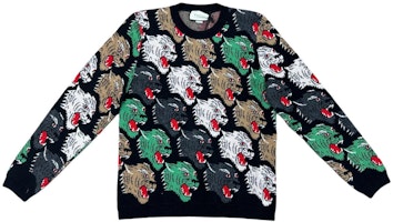 Gucci Black Sweater with Colorful Animal Print 526599-X9X30-1099 Gucci Black Sweater with Colorful Animal Print 526599-X9X30-1099