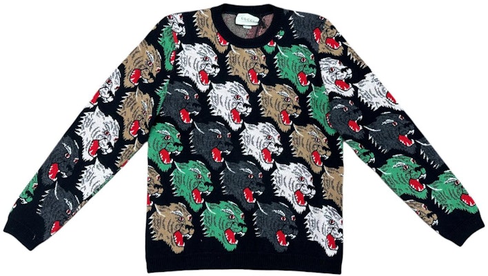 Gucci Sweater Hitam dengan Motif Hewan Berwarna 526599-X9X30-1099 Buy Gucci Sweater Hitam dengan Motif Hewan Berwarna 526599-X9X30-1099