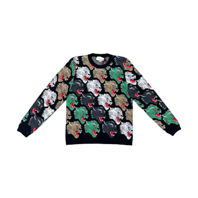 Gucci Black Sweater with Colorful Animal Print 526599-X9X30-1099