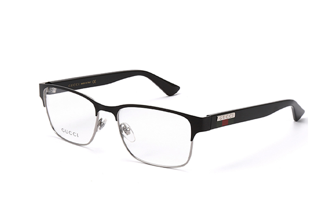 Lookbook GUCCI Black Thick Frame Optical Glasses Eyewear. GG0750O-001