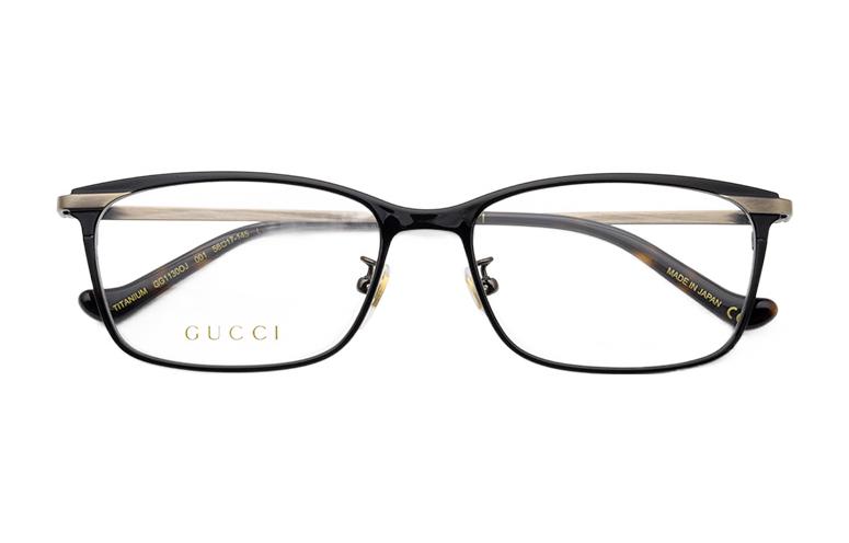 Lookbook GUCCI Black Titanium Square Metal Optical Glasses Frame GG1130OJ-001