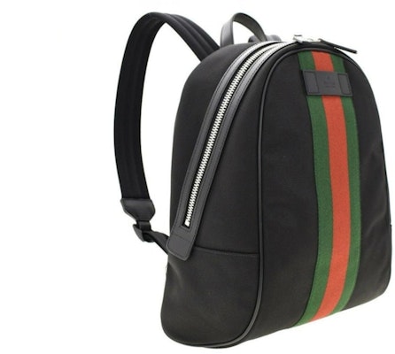Gucci Black Web Stripe Canvas Backpack Black Order Gucci Black Web Stripe Canvas Backpack Black