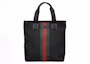 Buy グッチ ブラック ウェブ トートバッグ