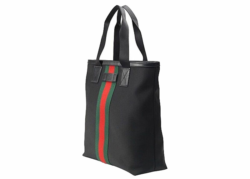 Order グッチ ブラック ウェブ トートバッグ
