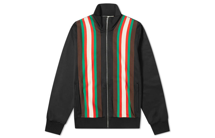 Gucci Black Zip-Up Twill Knit Jacket 615731-XJCFQ-1060