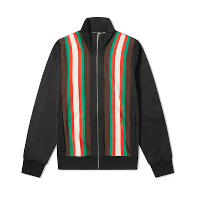 Gucci Black Zip-Up Twill Knit Jacket 615731-XJCFQ-1060