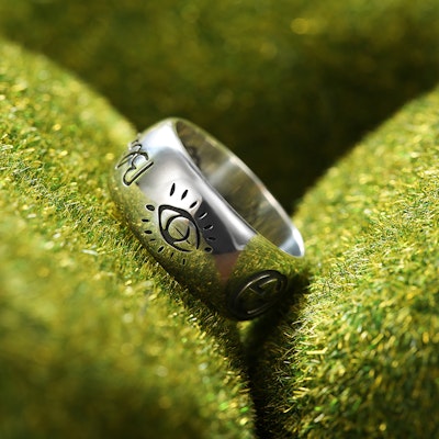 GUCCI Blind for Love 925 Silver Ring Unisex Couple's Jewelry YBC455248001 Details for GUCCI Blind for Love 925 Silver Ring Unisex Couple's Jewelry YBC455248001