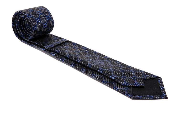 GUCCI Blue Black Printed Silk Tie with Gift Box 408865-4E002-4268 圖 4