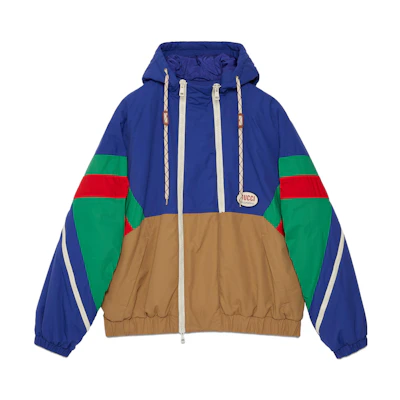 Gucci Blue Colorblock Logo Embroidery Casual Jacket 742817-Z8BKO-2371