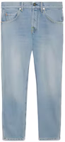 Gucci Blue Distressed Horsebit Detail Cropped Jeans SS22 681289-XDBQ5-4447 Gucci Blue Distressed Horsebit Detail Cropped Jeans SS22 681289-XDBQ5-4447