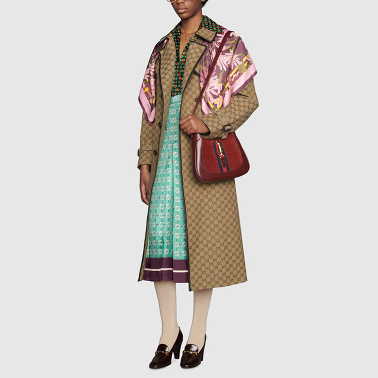 GUCCI Blue Double G Print Silk Skirt 409370-ZAGNA-4559 圖 5