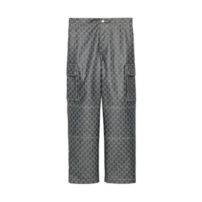 Gucci Blue Double G Print Straight-Leg Jeans 771522-XDCTA-4390