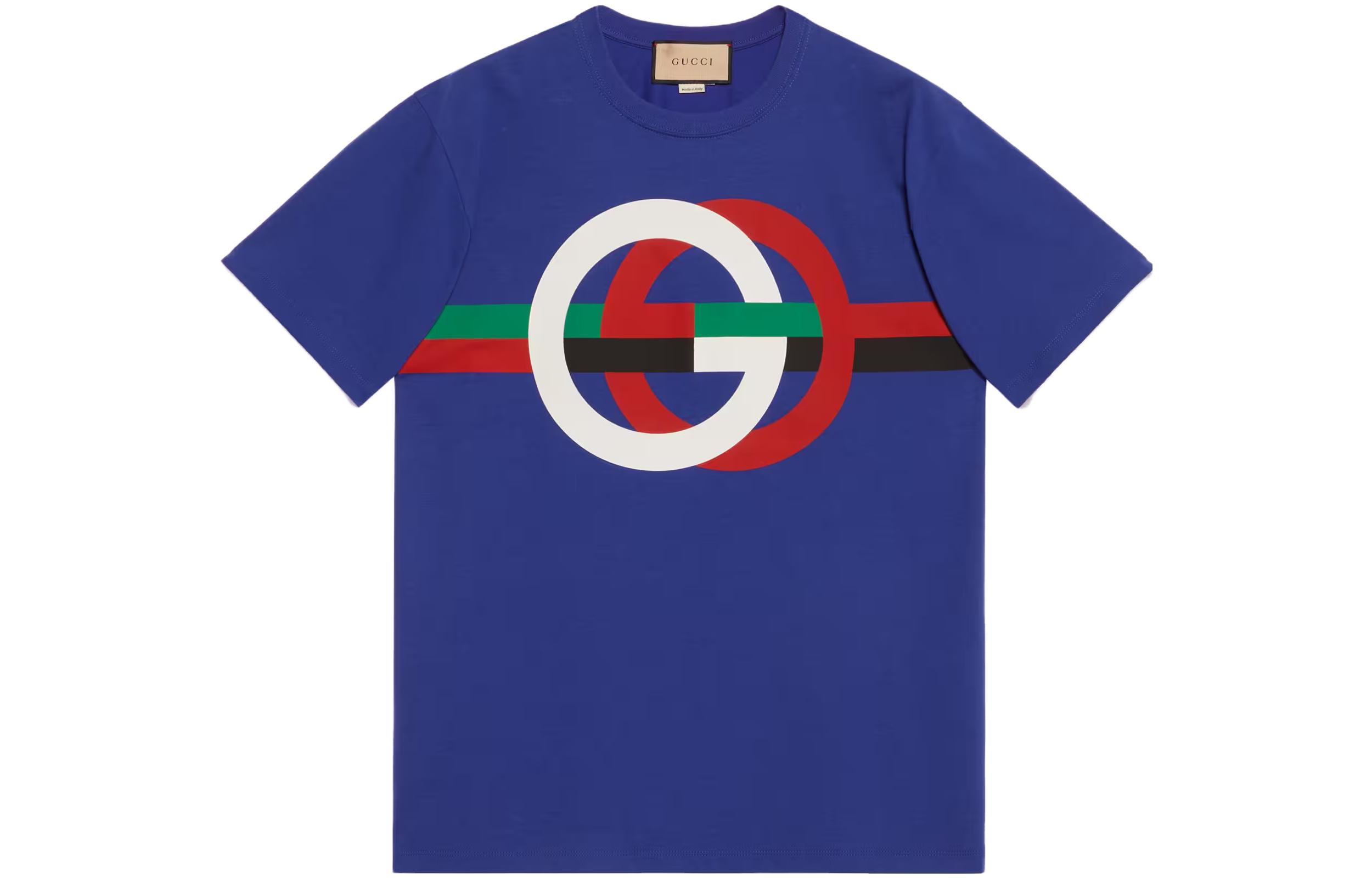 Gucci Blue Graphic Crewneck T-shirt SS23 548334-XJE7S-4120