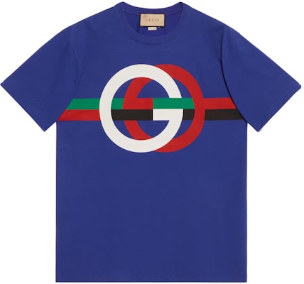 古驰蓝色图案圆领T恤 SS23 548334-XJE7S-4120 Buy 古驰蓝色图案圆领T恤 SS23 548334-XJE7S-4120