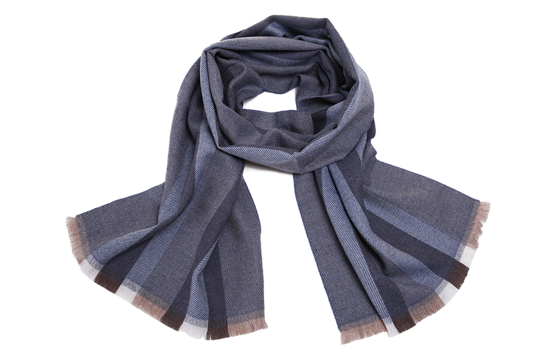 GUCCI Blue Grey Wool Fashion Scarf for Men 387574-4G200-1677 圖 7