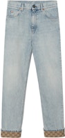 Gucci Blue Letter Zip Pocket Jeans SS24 774078-XDCTN-4452 Gucci Blue Letter Zip Pocket Jeans SS24 774078-XDCTN-4452