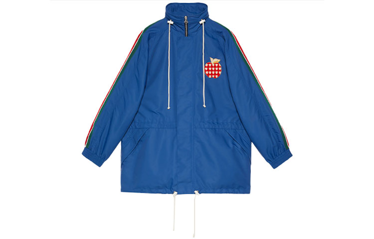 Order Gucci Blue Logo Apple Stripe Print Jacket 663646-ZAHC7-4211