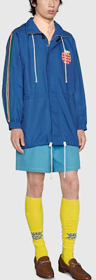 Gucci Blue Logo Apple Stripe Print Jacket 663646-ZAHC7-4211 Purchase Gucci Blue Logo Apple Stripe Print Jacket 663646-ZAHC7-4211