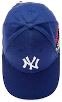 Sizing GUCCI Blue Logo Embroidered Butterfly Patch Baseball Cap Unisex. 538565-4HE20-4300