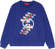 Gucci Blue Logo Star Print Crewneck Sweatshirt 626990-XJDNK-4120 Gucci Blue Logo Star Print Crewneck Sweatshirt 626990-XJDNK-4120