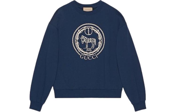 Gucci Blue Long Sleeve Sweatshirt with Letter Print Design. 768530-XJF67-4030