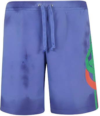 Gucci 藍色寬鬆版Logo印花抽繩休閒短褲 536557-XJA46-4804 Buy Gucci 藍色寬鬆版Logo印花抽繩休閒短褲 536557-XJA46-4804