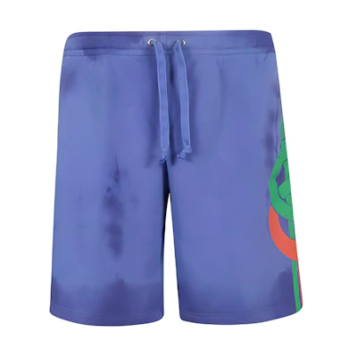 Gucci Blue Loose Fit Logo Print Drawstring Casual Shorts 536557-XJA46-4804