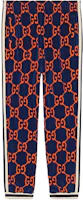 Gucci Blue Orange Logo Print Relaxed Fit Pants 522960-X9T39-4438 Gucci Blue Orange Logo Print Relaxed Fit Pants 522960-X9T39-4438