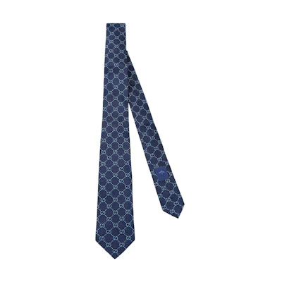 GUCCI Blue Printed Silk Tie 408865-4E002-4069