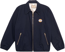 Gucci Blue Solid Logo Embroidered Casual Zip-Up Jacket 654837-ZAGVY-4560 Gucci Blue Solid Logo Embroidered Casual Zip-Up Jacket 654837-ZAGVY-4560