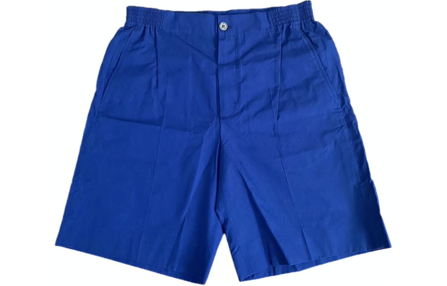 Gucci Blue Solid Zipper Fly Loose Fit Casual Shorts 581676-ZABWZ-4133