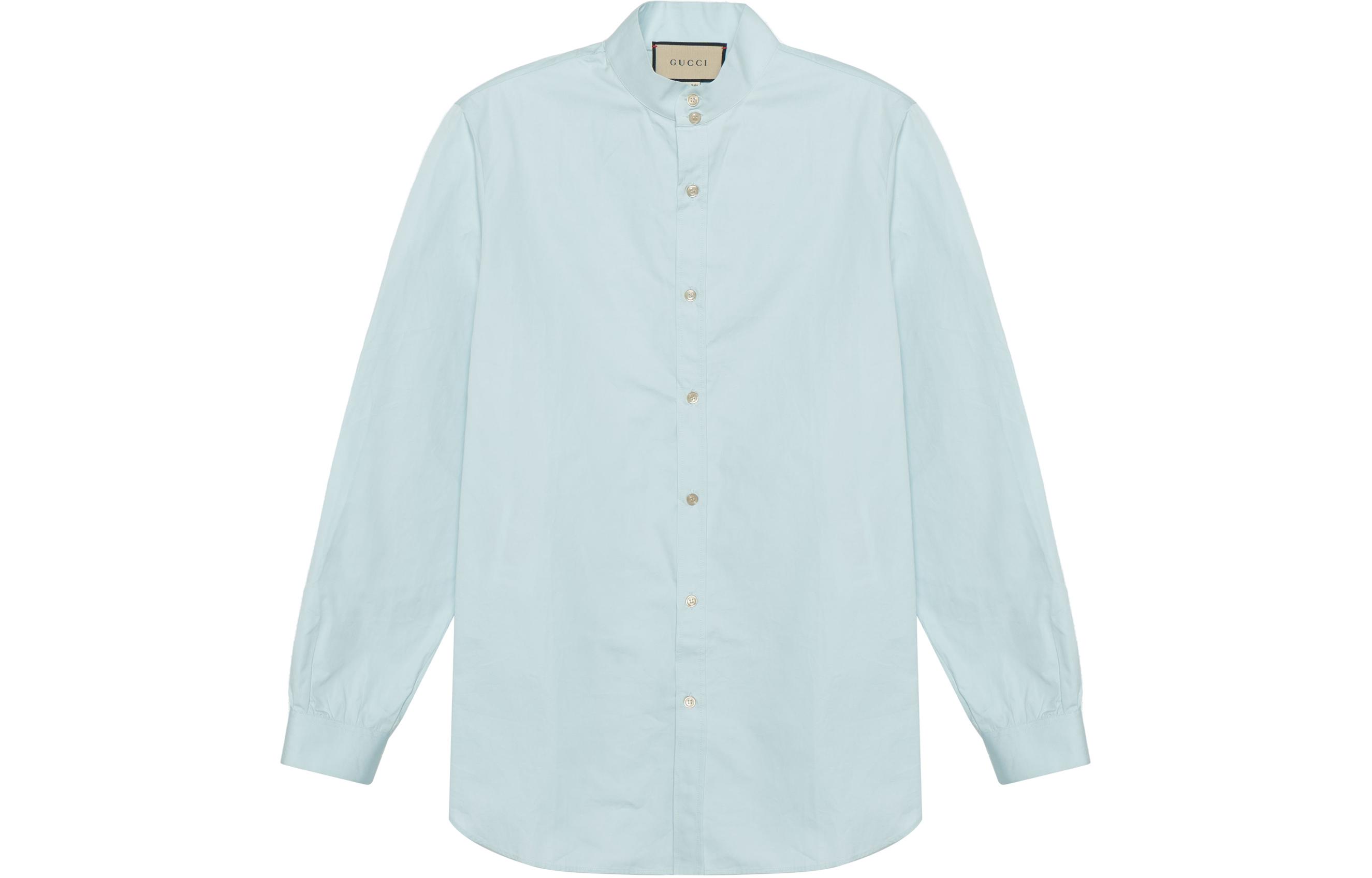 Gucci Blue SS22 Solid Color Long Sleeve UV Resistant Shirt 672134-ZAEC4-4977