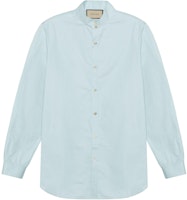 Gucci Blue SS22 Solid Color Long Sleeve UV Resistant Shirt 672134-ZAEC4-4977 Gucci Blue SS22 Solid Color Long Sleeve UV Resistant Shirt 672134-ZAEC4-4977