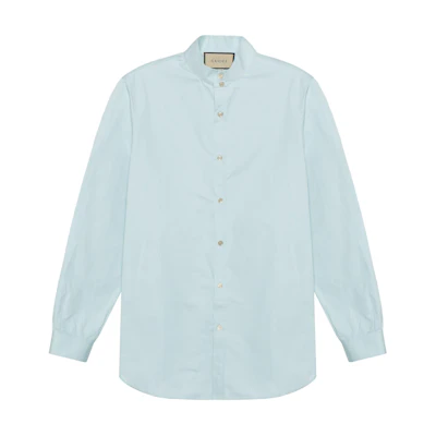 Gucci Blue SS22 Solid Color Long Sleeve UV Resistant Shirt 672134-ZAEC4-4977