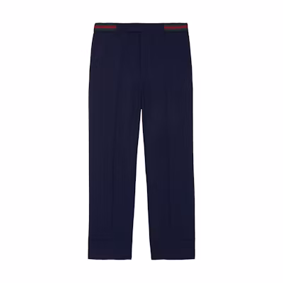Gucci Blue Straight-Fit Stretch Casual Pants 751788Z798C4225