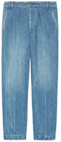 Gucci Blue Straight-Leg Interlocking GG Denim Jeans 713917-XDB8F-4447 Gucci Blue Straight-Leg Interlocking GG Denim Jeans 713917-XDB8F-4447
