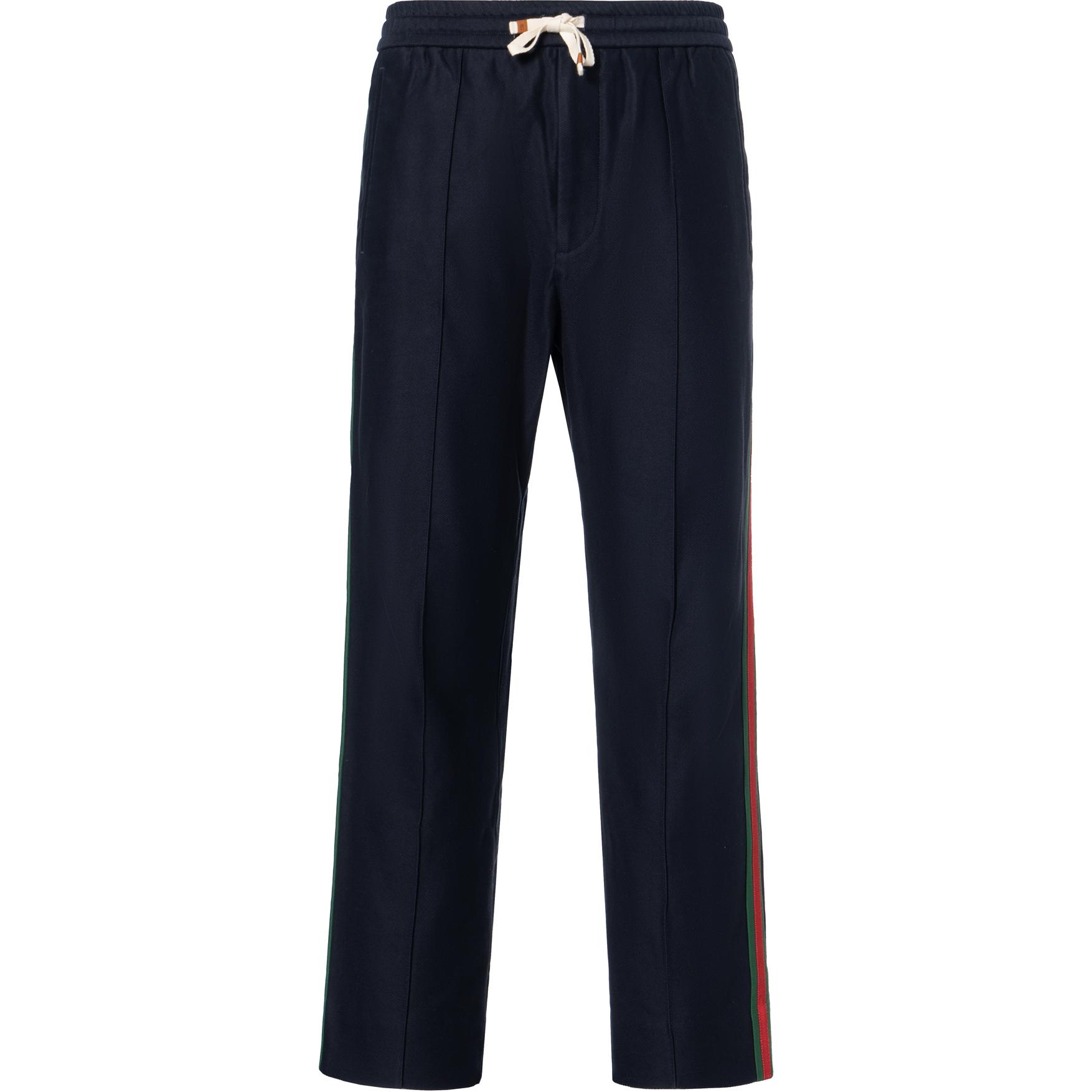 Buy Gucci Celana Jogger Knit Biru Bergaris. 668500-Z8AQZ-4433