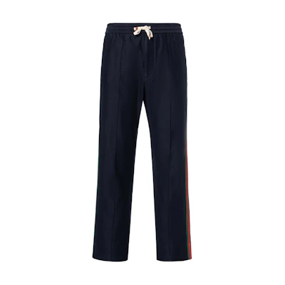 Gucci Blue Striped Knit Track Pants 668500-Z8AQZ-4433