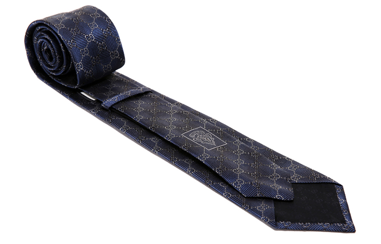 Lookbook GUCCI 藍色印花斜紋絲綢領帶 408869-4E002-4162