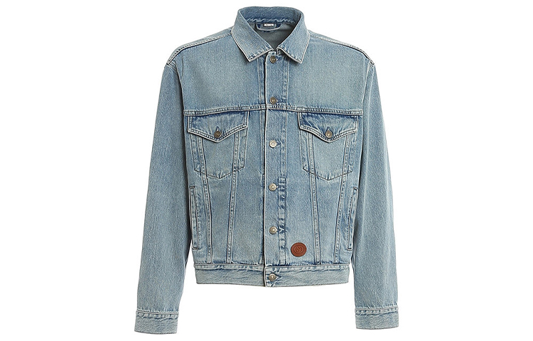 Gucci Blue Washed Denim Single-Breasted Casual Jacket for Men 594850-XDA83-4452