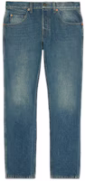 Gucci Blue Washed Marble Tapered Jeans 408637-XDBBQ-4011 Gucci Blue Washed Marble Tapered Jeans 408637-XDBBQ-4011