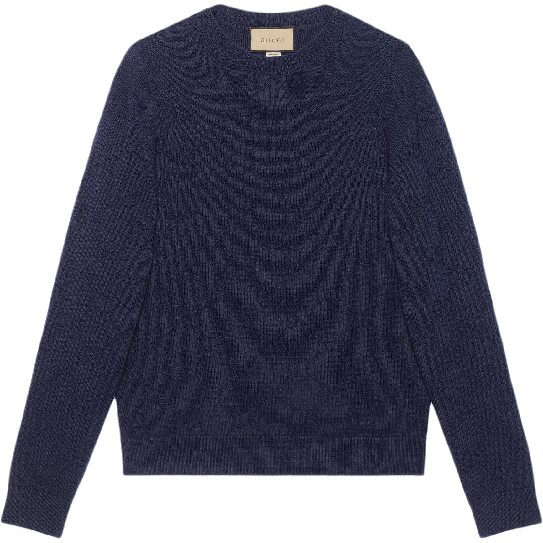 Gucci Blue Wool Crewneck Sweater FW22 692866-XKCCJ-4912