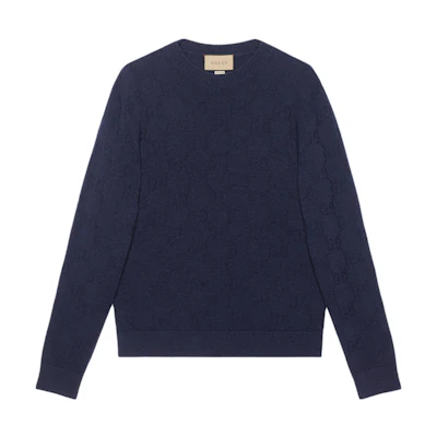 Gucci Blue Wool Crewneck Sweater FW22 692866-XKCCJ-4912