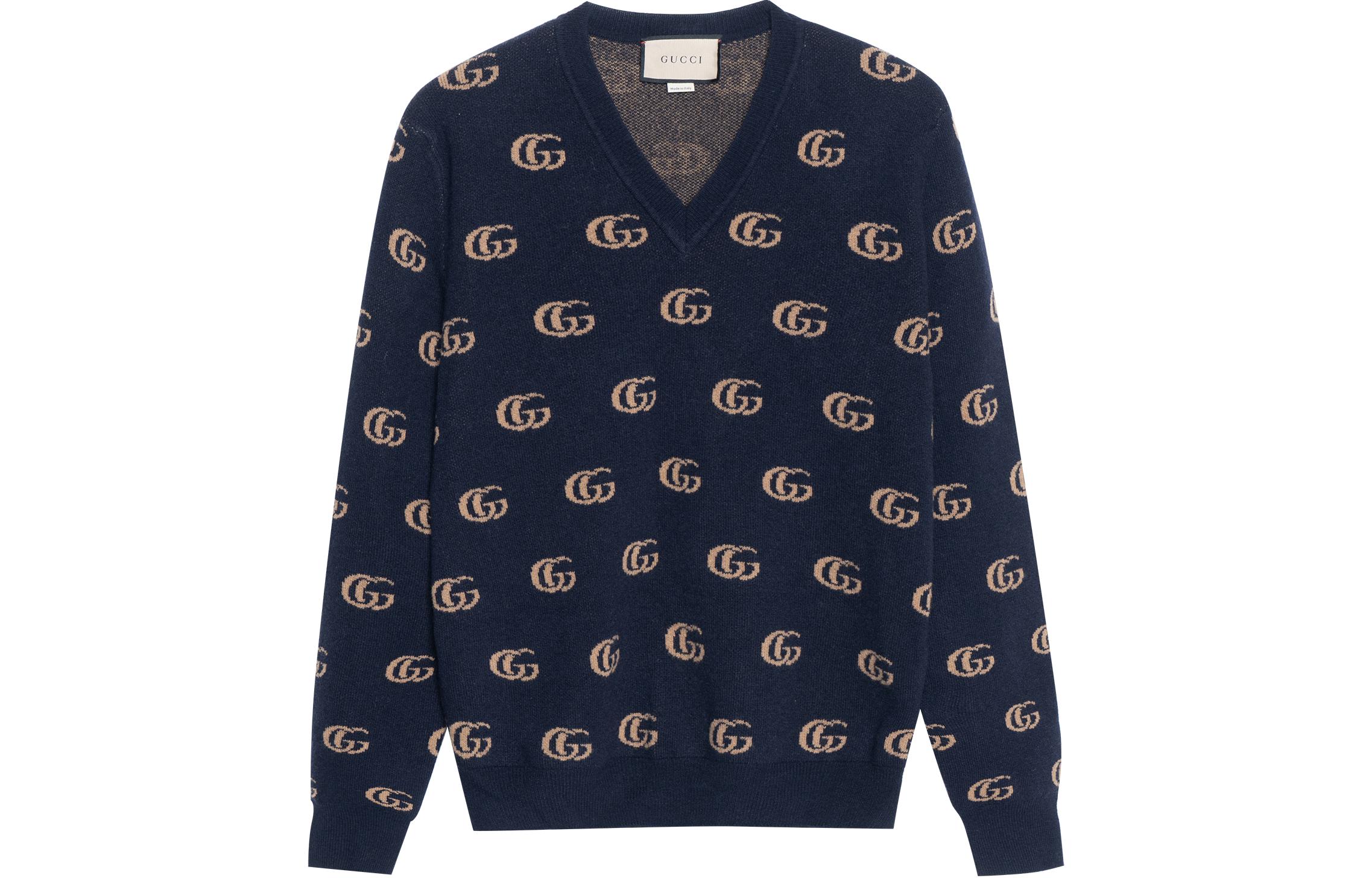 Gucci Blue Wool Logo Sweater SS21 645292-XKBPF-4804