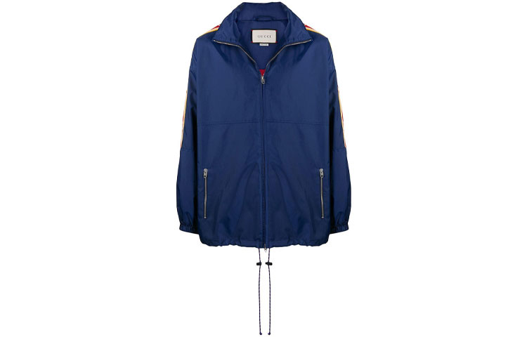 Gucci Blue Zip-Up Long Sleeve Casual Jacket 618904-ZAETV-4340